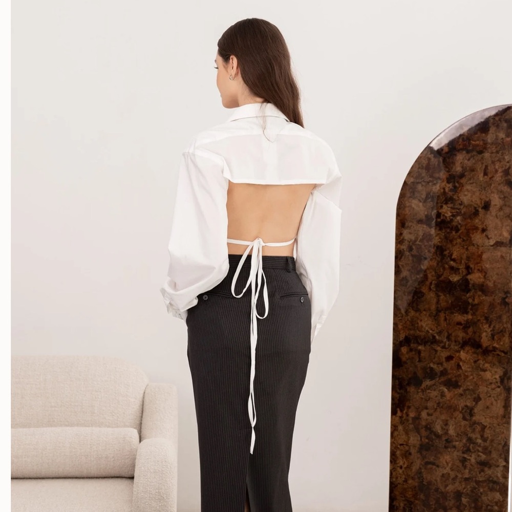 Havre Studio White Open-Back Blouse size 36 (s)